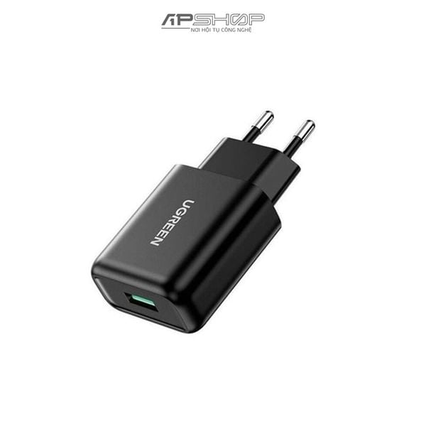 Cóc Sạc UGREEN QC3.0 USB Fast Charger EU (Black) 70273