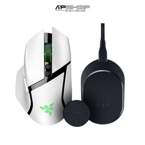 Combo Pro Gamer | Chuột Razer Basilisk V3 Pro White + Razer Mouse Dock Pro