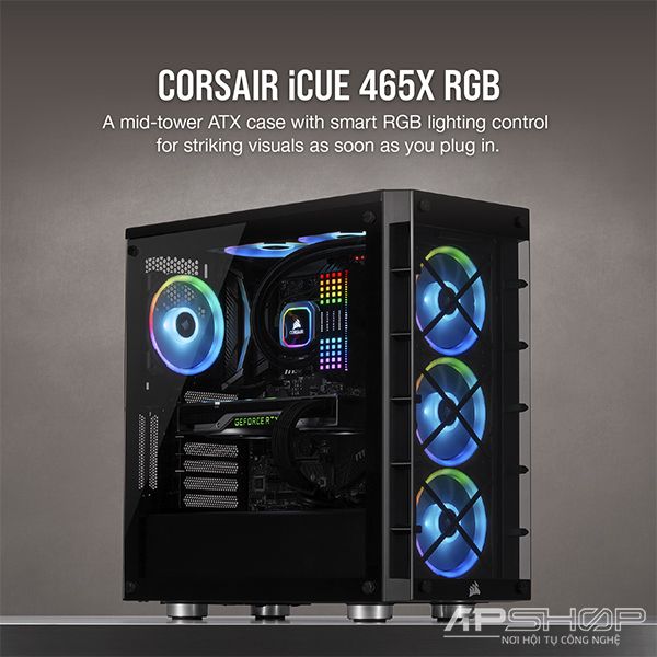 Corsair iCUE 465X RGB Mid Tower ATX Black