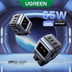 Củ sạc nhanh Ugreen Nexode RG 65W 3 cổng USB C x2 | USB A x1 15570 cao cấp (US)