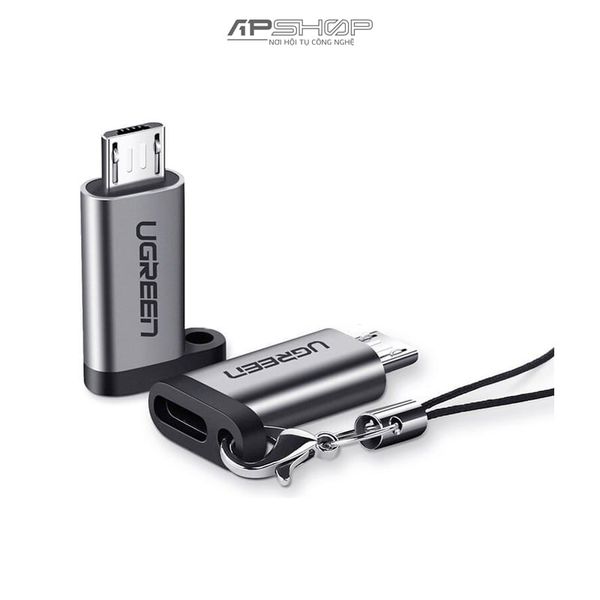 Đầu Chuyển UGREEN USB-C Female to Micro USB Male Adapter Gray US282