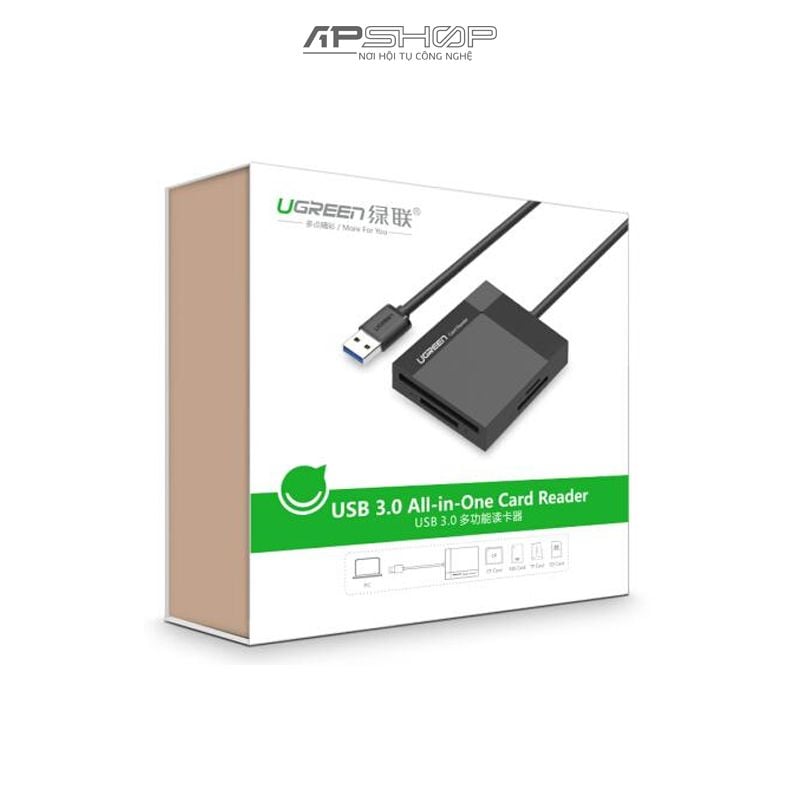 Đầu đọc thẻ nhớ UGREEN USB 3.0 All-in-One Card Reader CR125