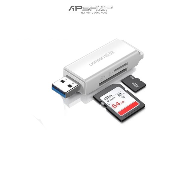 Đầu đọc thẻ nhớ UGREEN USB 3.0 to TF + SD Dual Card Reader CM104