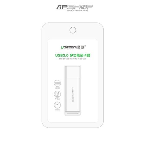 Đầu đọc thẻ nhớ UGREEN USB 3.0 to TF + SD Dual Card Reader CM104