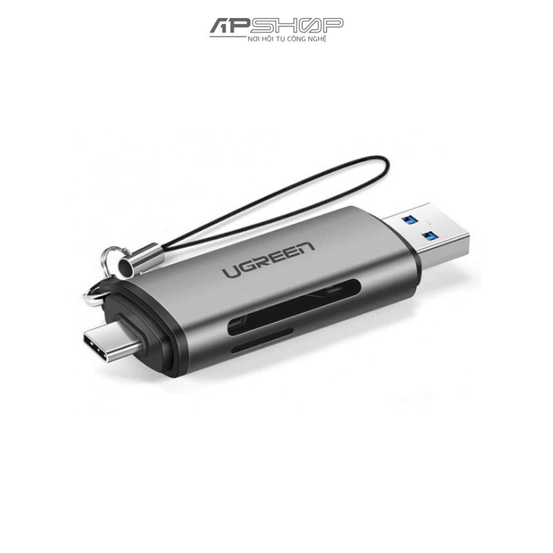 Đầu đọc thẻ nhớ UGREEN USB-C TF + SD Card Reader with USB Power CM184