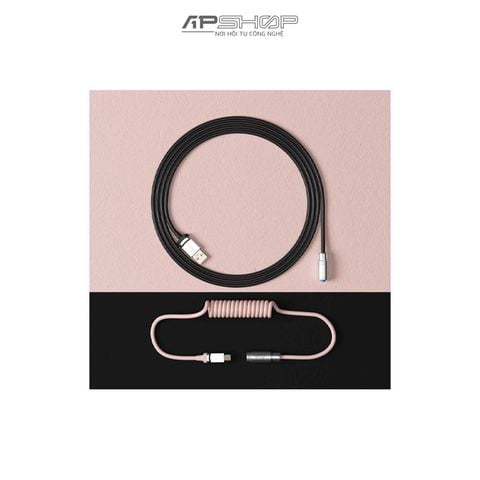 Dây Cáp Custom AKKO V2 Black Pink USB C | Chính hãng
