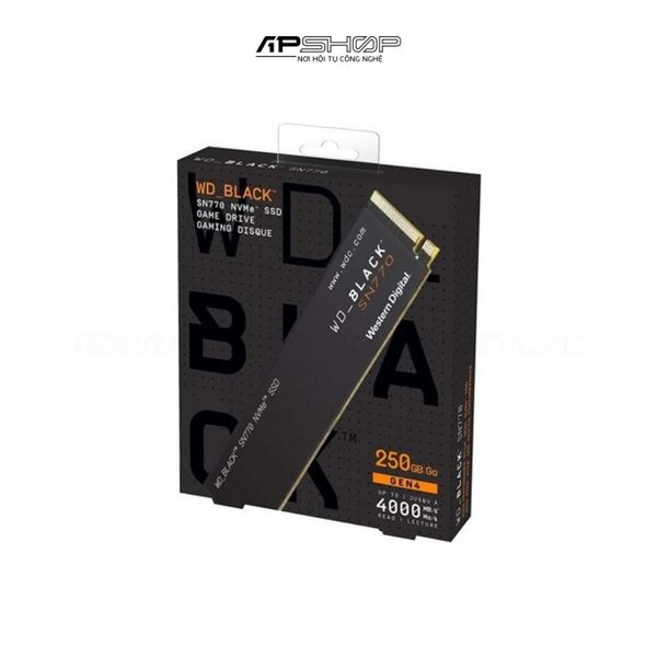 SSD Western Digital WD Black SN770 M.2 NVMe PCIe Gen 4x4 250GB | Chính hãng