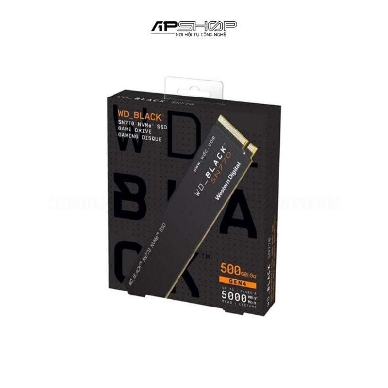 SSD Western Digital WD Black SN770 M.2 NVMe PCIe Gen 4x4 500GB  Chính hãng