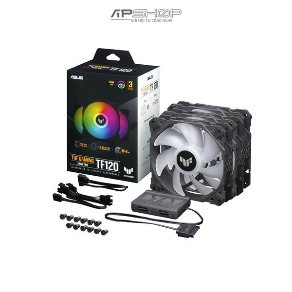 Fan ASUS TUF Gaming TF120 ARGB Fan - Triple Fan Kit with ARGB Controller | Black
