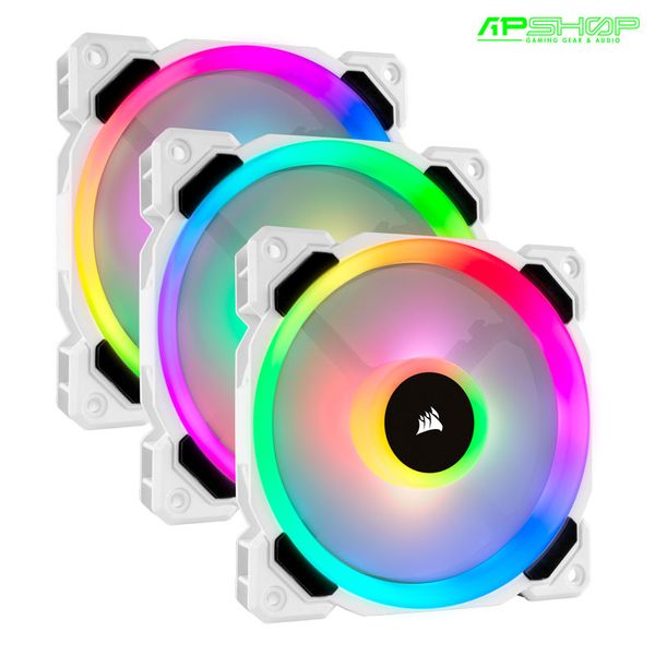 Fan Corsair LL120 RGB Led White - Kit 3 Fan