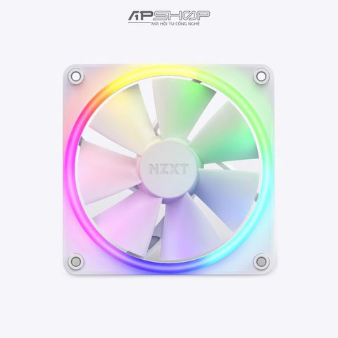 Fan NZXT F120 RGB Matte White 3 Fan 120mm | Chính hãng