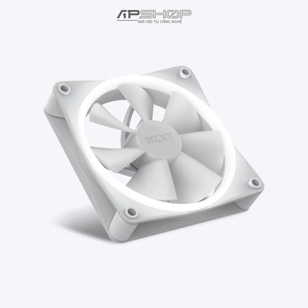 Fan NZXT F120 RGB Matte White 3 Fan 120mm | Chính hãng