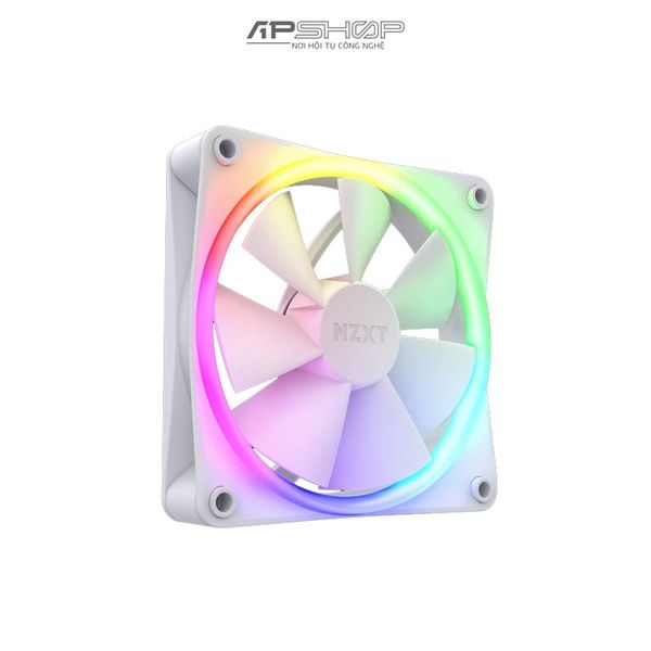 Fan NZXT F120 RGB Matte White 3 Fan 120mm | Chính hãng