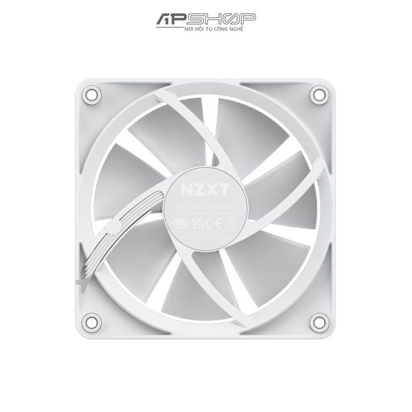 Fan NZXT F120 RGB Matte White 120mm | Chính hãng