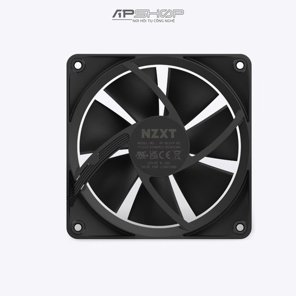 Fan NZXT F120 RGB Matte Black 3 Fan 120mm | Chính hãng