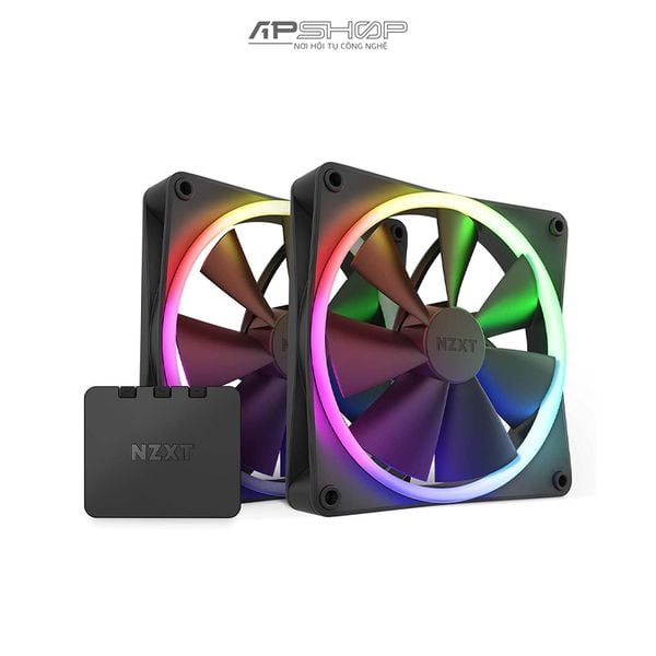 Fan NZXT F140 RGB Matte Black 2 Fan 140mm | Chính hãng