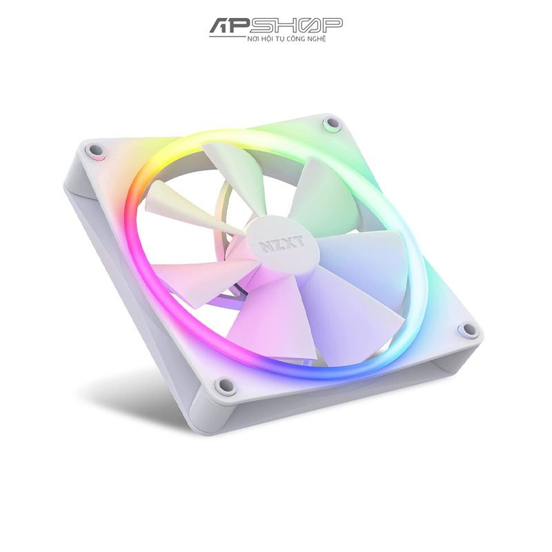 Fan NZXT F140 RGB Matte White 2 Fan 140mm | Chính hãng
