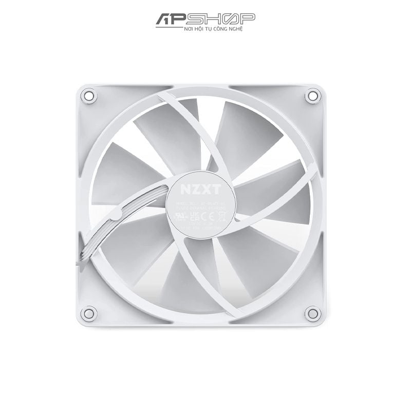 Fan NZXT F140 RGB Matte White 2 Fan 140mm | Chính hãng