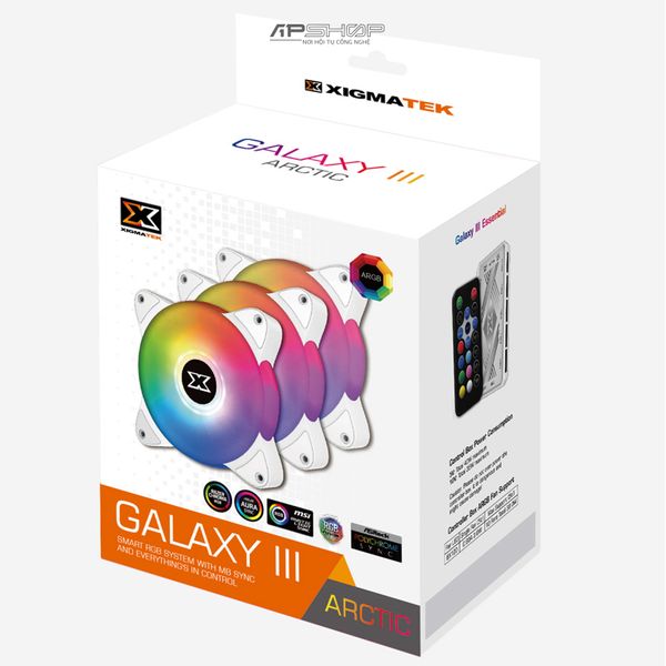 Fan Xigmatek Galaxy III Essential Arctic BX120 ARGB | Chính hãng