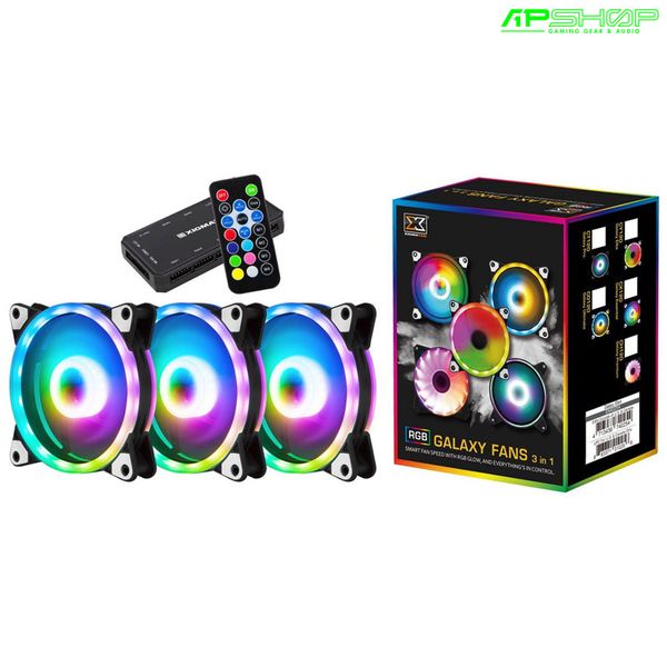 Fan Xigmatek Galaxy Ultimate RGB CO120 3 Fan Pack - 120mm