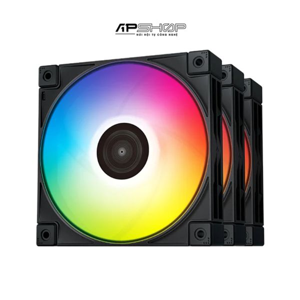 Fan DeepCool FC120(3 in 1) Kit 3 Fan ARGB Black | Không hub | Chính hãng