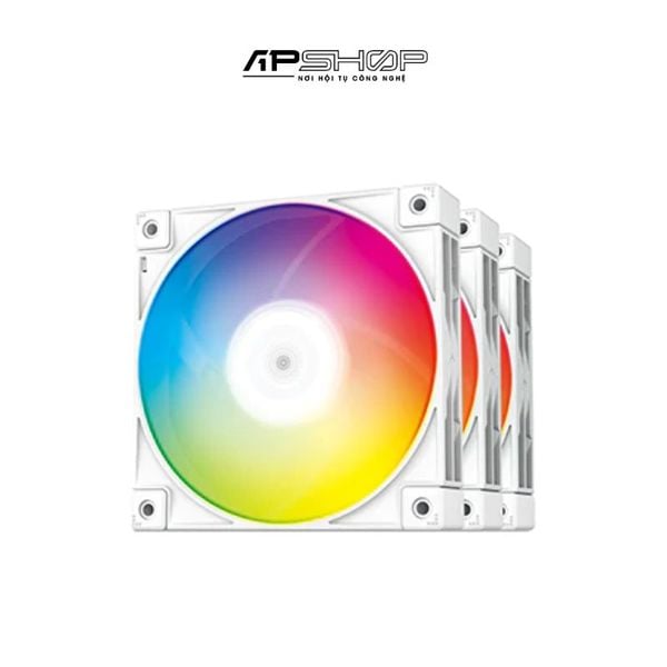 Fan DeepCool FC120(3 in 1) Kit 3 Fan ARGB White | Không hub | Chính hãng