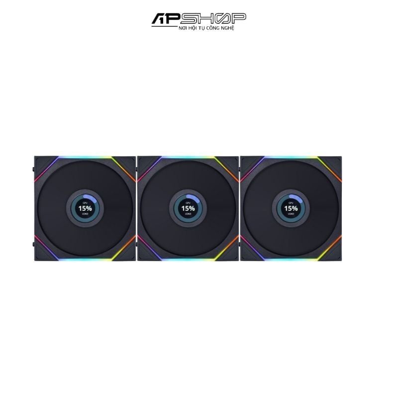 Fan Lian Li UNI FAN TL LCD Pack 3  Black