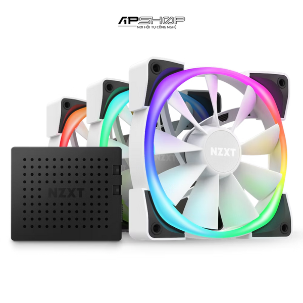 Fan NZXT AER RGB 2 White Triple Starter 3 Fan 120mm | Chính hãng