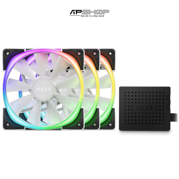 Fan NZXT AER RGB 2 White Triple Starter 3 Fan 120mm | Chính hãng