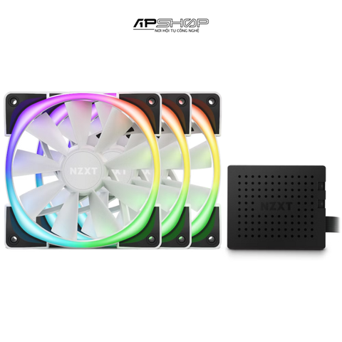 Fan NZXT AER RGB 2 White Triple Starter 3 Fan 120mm  Chính hãng