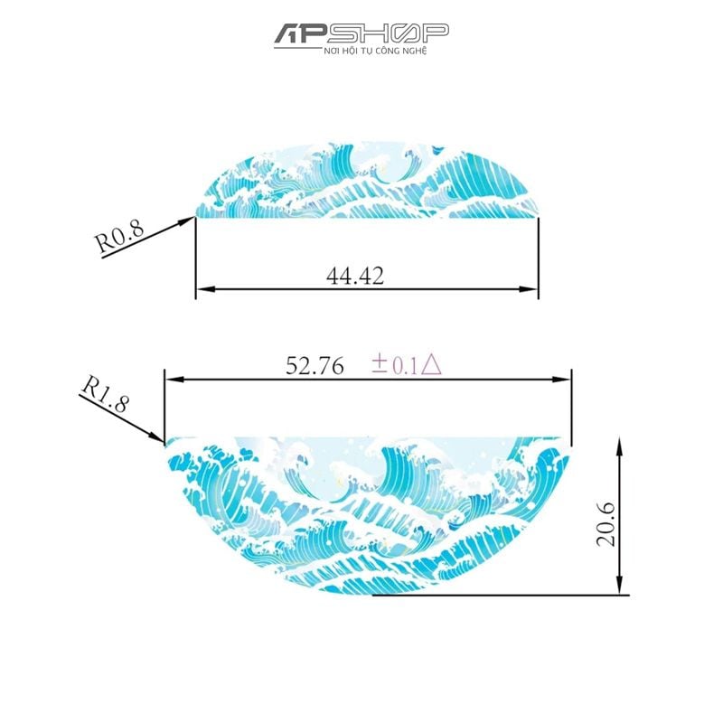 Feet chuột thủy tinh cho Lamzu Atlantis Mini