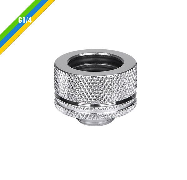 Fit Nối Thermaltake Pacific G1/4 PETG Tube 5/8” OD Compression Chrome