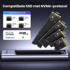 Box ổ cứng SSD M.2 NVMe USB 3.2 10Gbps Ugreen 15511, Hỗ trợ 4TB, UASP Trim cho M-Key và M&B Key 2230/2242/2260/2280