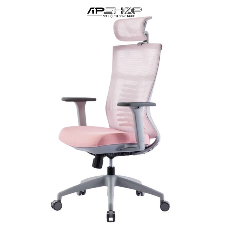 Ghế Công Thái Học Warrior WEC502 Pink Grey | Chính hãng