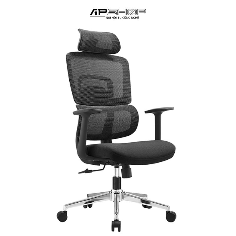 Ghế EDRA EEC219 Black Grey | Kê tay nhựa PP cố định