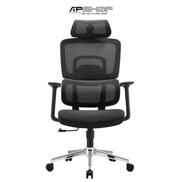 Ghế EDRA EEC219 Black Grey | Kê tay nhựa PP cố định