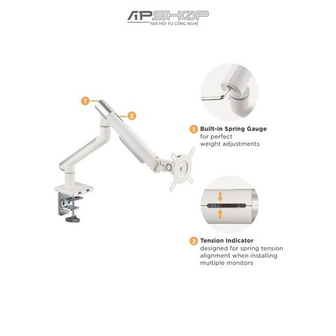 Giá treo màn hình Brateck LDT49 hỗ trợ màn hình cong lên đến 32" VESA 75 / 100