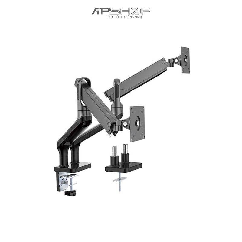 Giá treo màn hình Brateck LDT50 hỗ trợ 2 màn hình cong lên đến 32" VESA 75 / 100 | Chính hãng
