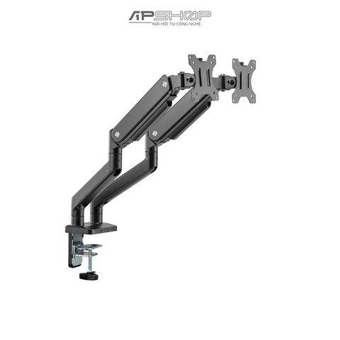 Giá treo màn hình Human Motion M8 2 màn 17-32" Vesa 75-100mm tối đa 10kg | Chính hãng