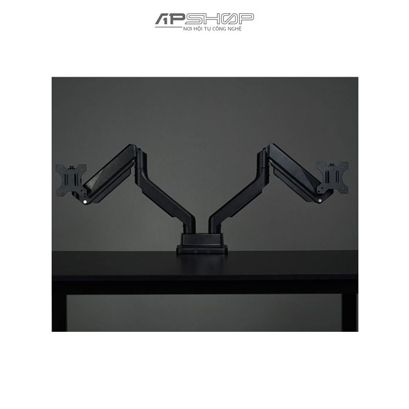 Giá treo màn hình Human Motion T9-2 2 màn 17-35" Vesa 75-100mm tối đa 15kg | Chính hãng