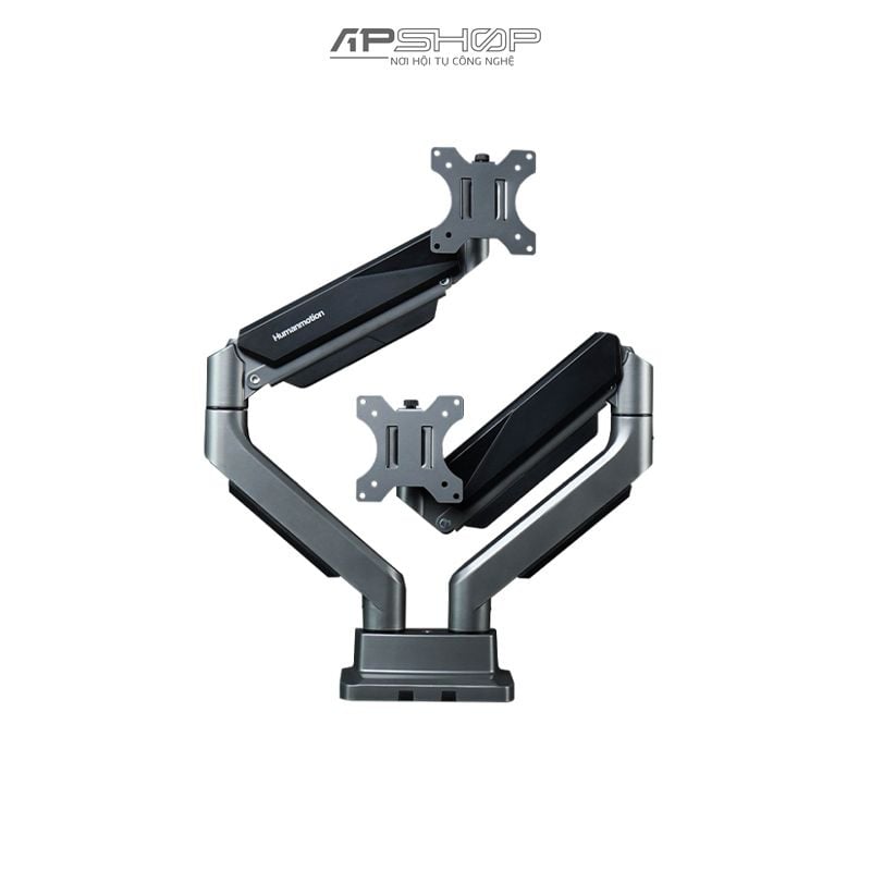 Giá treo màn hình Human Motion T9-2 2 màn 17-35" Vesa 75-100mm tối đa 15kg | Chính hãng