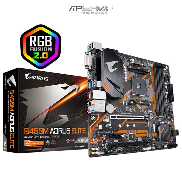 GIGABYTE B450M AORUS ELITE - Hàng chính hãng