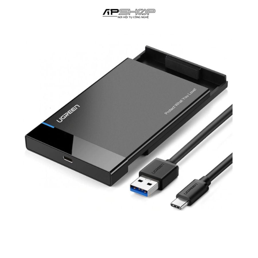 Hộp Đựng Ổ Cứng 2,5″ SATA SSD/HDD USB-C 3.1 Hỗ trợ 6TB Ugreen 50743