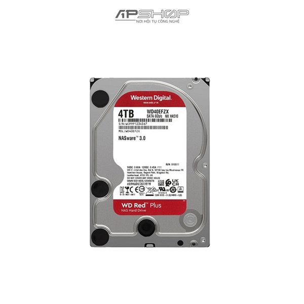 HDD Western Digital Red Plus 4TB 5400RPM WD40EFZX | Chính hãng