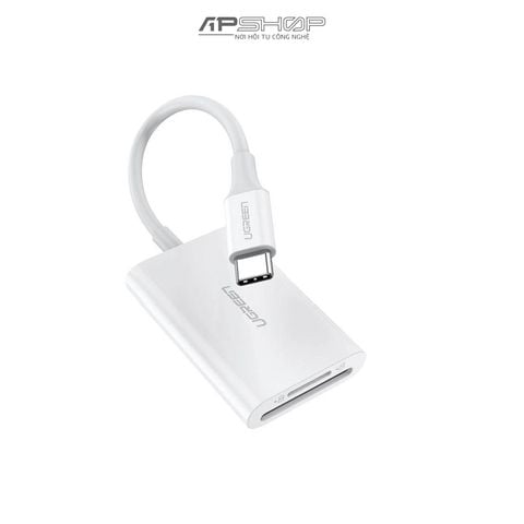 Đầu đọc thẻ nhớ UGREEN USB-C to SD+TF 4.0 Multifunction Card Reader White CM265