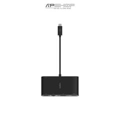 Hub Belkin USB C Multimedia 5 trong 1 | 1 Ethernter | 1 HDMI 4K 30Hz | 1 VGA | 1 USB C(PD) hỗ trợ sạc lên đến 100W | Chính hãng