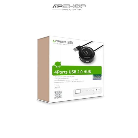Hub chia USB Ugreen USB 2.0 4 Port | Chính hãng