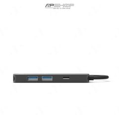 HUB chuyển đổi Feeltek HCM002GM1F 4 in 1 USB C to 1 USB C | 1 USB A 3.1 | 1 SB A 2.0 | 1 HDMI 4K 30Hz