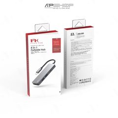 HUB chuyển đổi Feeltek HCM002GM1F 4 in 1 USB C to 1 USB C | 1 USB A 3.1 | 1 SB A 2.0 | 1 HDMI 4K 30Hz