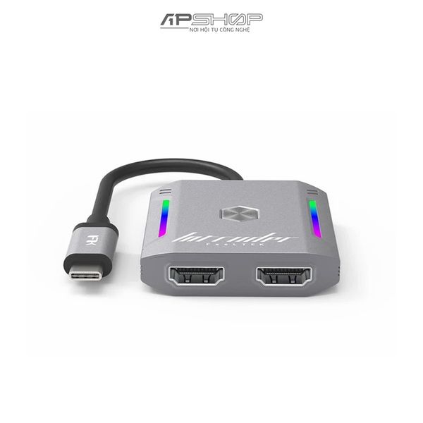 HUB chuyển đổi Feeltek HCM002GM1F 4 in 1 USB C to 1 USB C | 1 USB A 3.1 | 1 SB A 2.0 | 1 HDMI 4K 30Hz